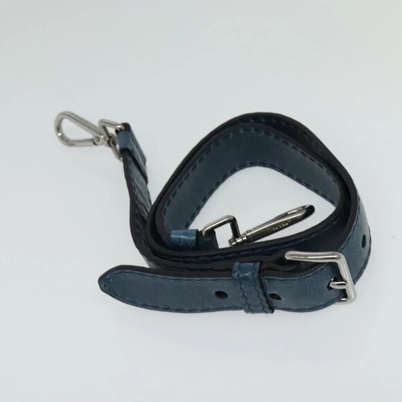 PRADA Hand Bag Nylon Leather Blue Silver Auth BA3485V - Picture 13 of 16